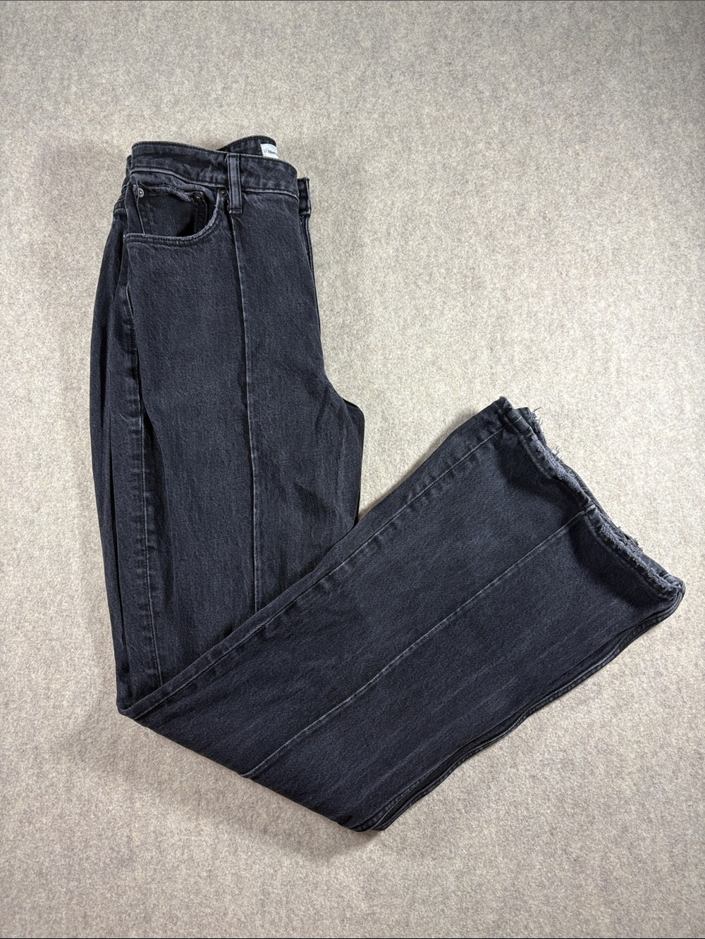 Abercrombie Curve Love High Rise Vintage Flare Jeans Black 28 Regular EUC